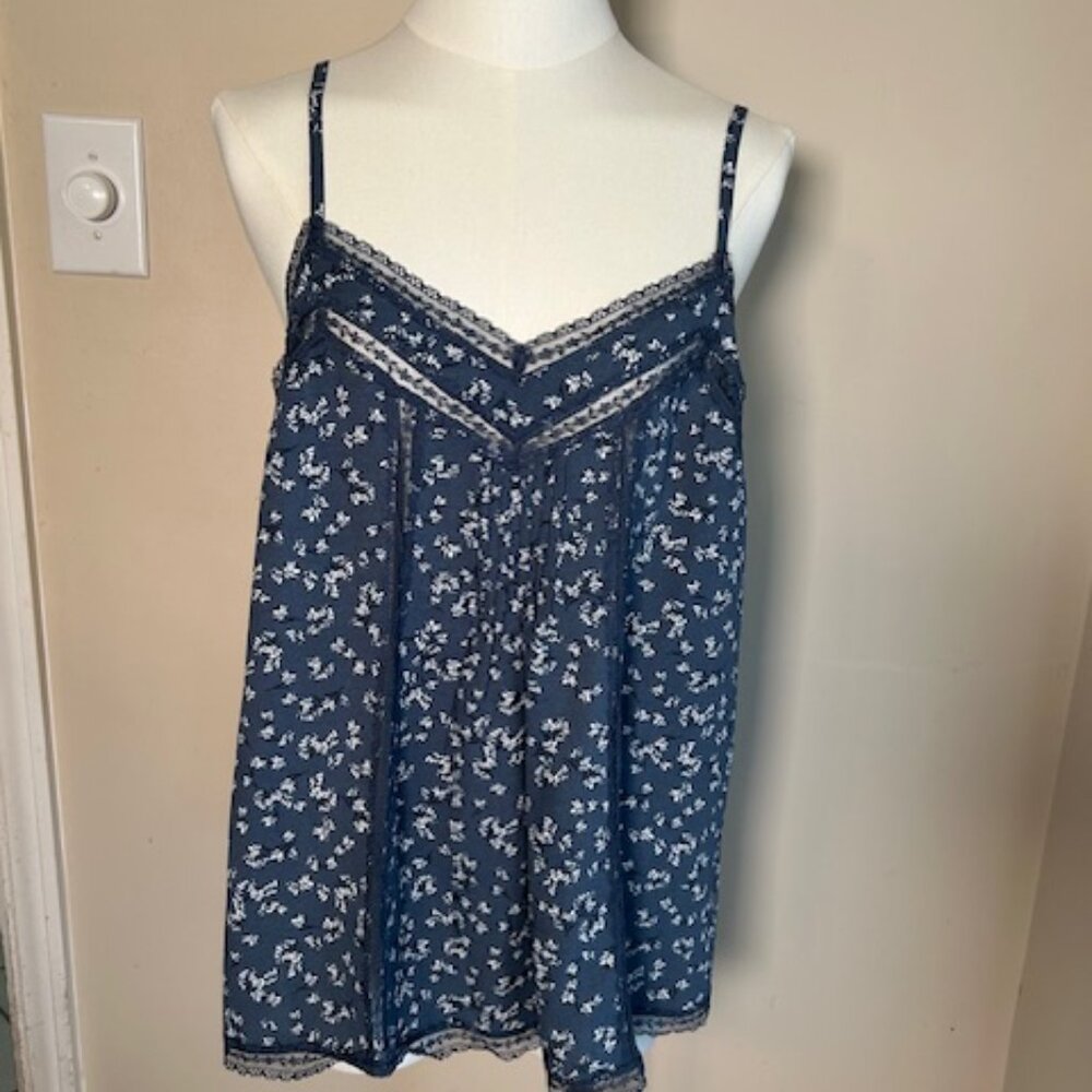 1.State Midnight Sky Lace Inset Camisole Medium